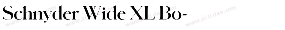 Schnyder Wide XL Bo字体转换